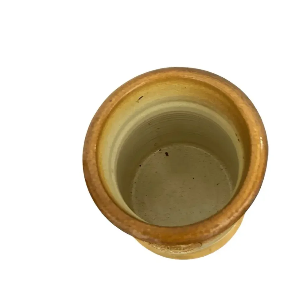 Kiltrea Bridge Pottery~IRELAND- Utensil Crock Brown and‎ Tan